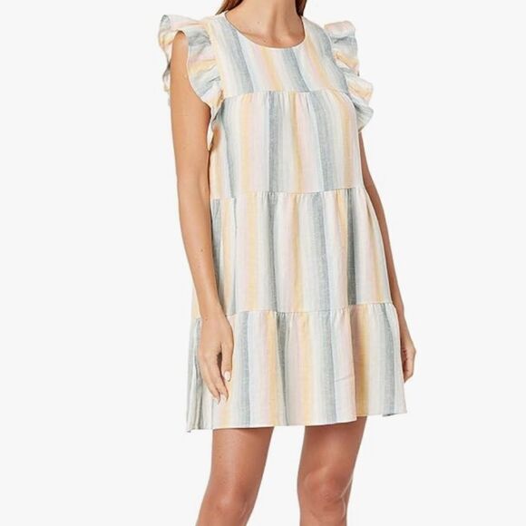 Show me your Mumu Daydream Mini Dress Sunset Stripe S - Picture 1 of 6